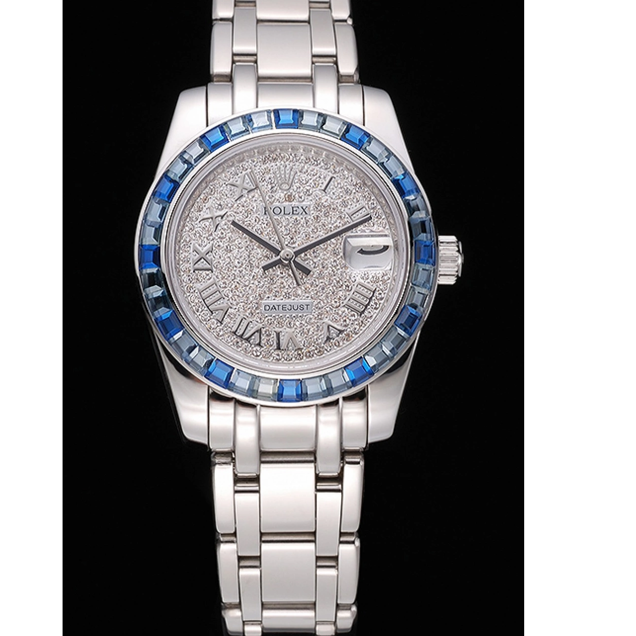 Good Copy Rolex Watches Bracelet Jewels Rolex And Steel Datejust Dial Diamond Stainless Bezel Case Blue 622834 0623